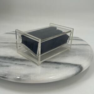 Vintage Clear acrylic jewelry box